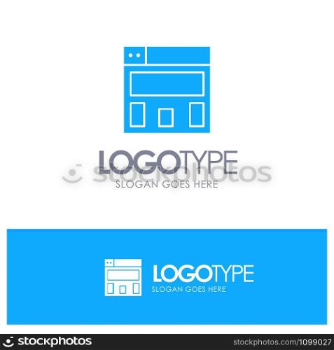 Graphics Design, Layout Blue Solid Logo with place for tagline
