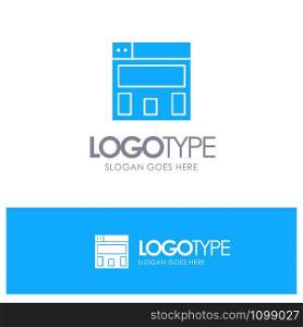 Graphics Design, Layout Blue Solid Logo with place for tagline