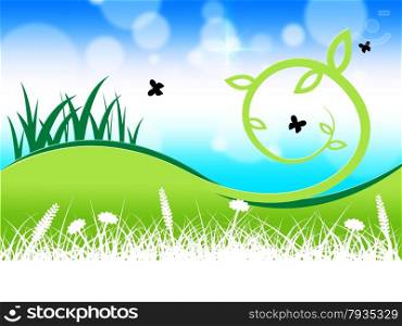 Grass Butterflies Representing Flying Grassy And Green
