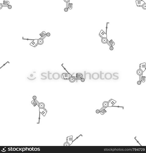 Grass cutter icon. Outline illustration of grass cutter vector icon for web design isolated on white background. Grass cutter icon, outline style