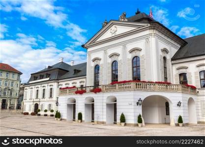 Grassalkovichov palace in Bratislava in a summer day, Slovakia