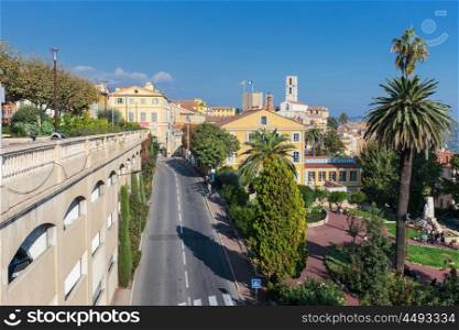 GRASSE, FRANCE - OCTOBER 31, 2014: Panoramic view of downtown, Grasse is the world perfumes capital with the famous Fragonard perfumery.