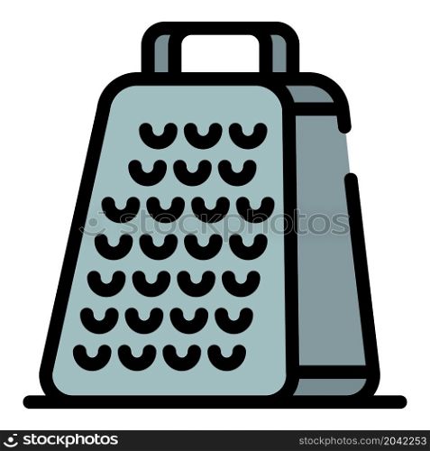 Grater icon. Outline grater vector icon color flat isolated. Grater icon color outline vector