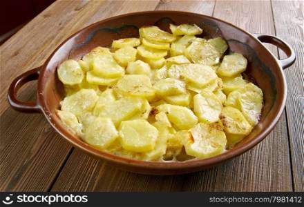 Gratin dauphinois - traditional regional French dish.