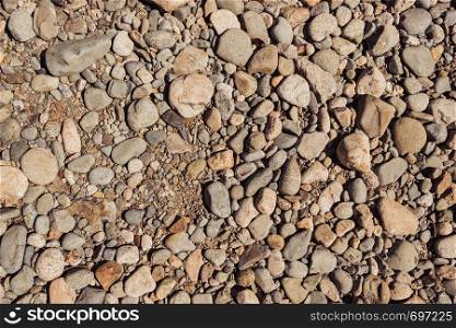 Gravel, dry stones as background
