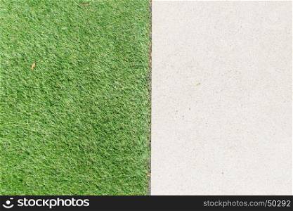 Gravel texture and strip grass as background
