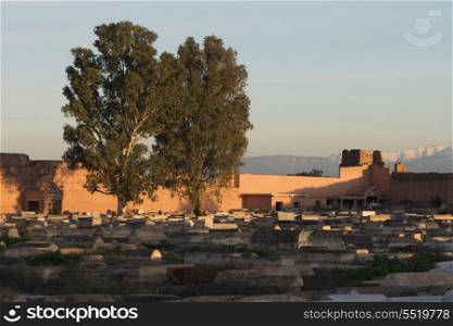 Graves at Jewish Cemetery, Miaara, Mellah, Medina, Marrakesh, Morocco