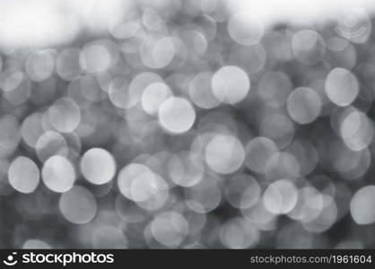 gray abstract bokeh background from nature environment. white blur abstract. Christmas lights