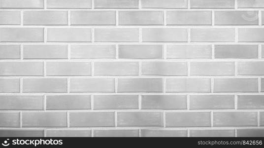 Gray and White brick wall empty texture background