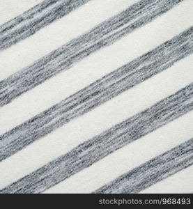 Gray and white striped pattern cotton polyester fabic texture background, textile fashion backdrop, wallpaper