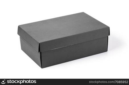 Gray box isolated on white with clipping path