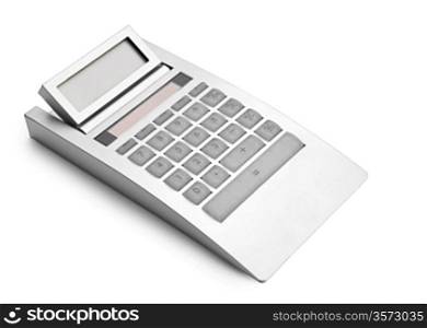 gray calculator isolated