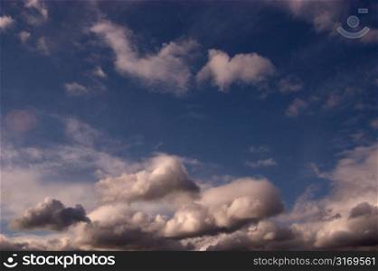 Gray Clouds In A Blue Sky