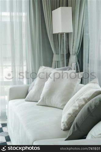 Gray color scheme living room