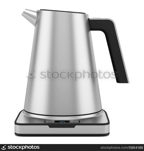 gray electric kettle isolated on white background