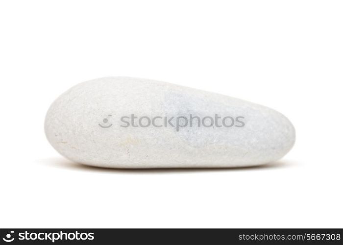 Gray pebble stone isolated on white background