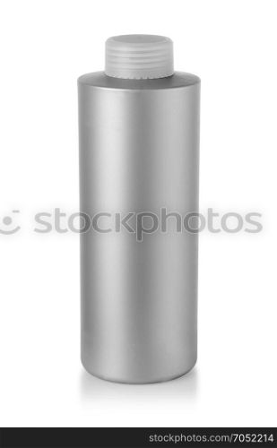 gray plastic bottle isolated on white background.with clipping path