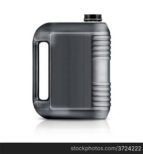 Gray plastic gallon, jerry can isolated on a white background. (with clipping work path)