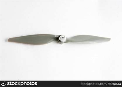 Gray propeller for RC plane from above