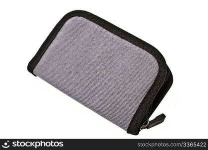 Gray purse isolated on white background