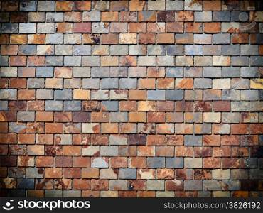 Gray red brick wall texture pattern grunge background