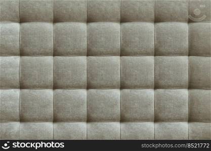 Gray suede leather background for the wall in the room. Interior design, headboards made of furniture fabric, furniture upholstery. Classic checkered pattern for furniture, wall, headboard. Gray suede leather background, classic checkered pattern for furniture, wall, headboard