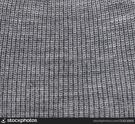 Gray wool background - close-up image