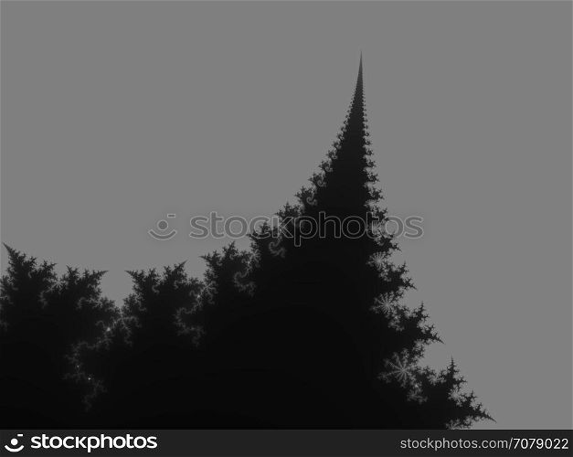 Grayscale fractal background. Greyscale abstract fractal illustration useful as a background