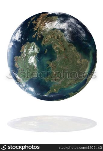 Great Britain on the Earth planet. Data source: Nasa