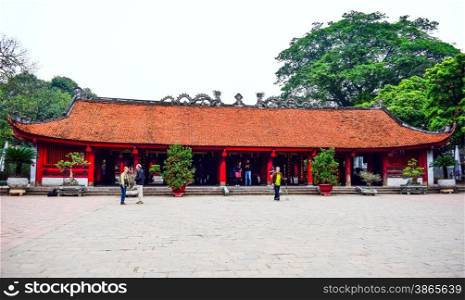Great House of ceremonies at Van Mieu - Quoc Tu Giam(Temple of Literature) in Hanoi