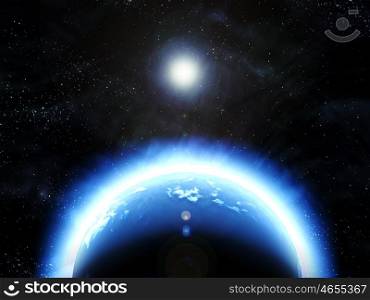 great image of an earth like planet in space