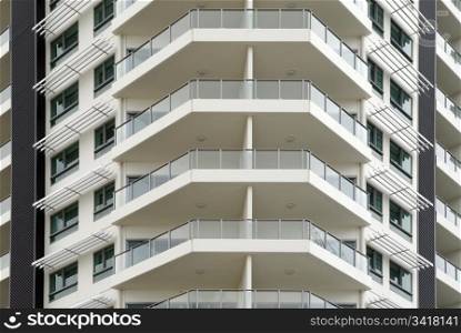 great image of lots of balconies on this office building