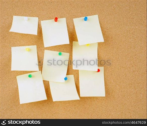 great image of notes pinned to a corkboard