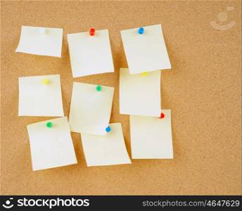 great image of notes pinned to a corkboard