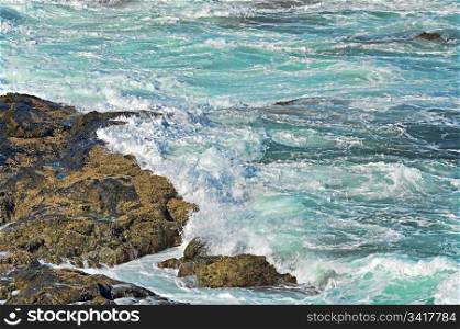 great image of ocean waves on the rocks