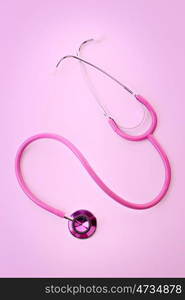 great image of pink stethoscope on pink