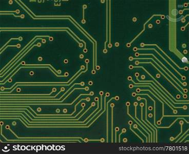 great image of tracks and connections on circuit board