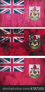 Great Image three grunge flags of Bermuda