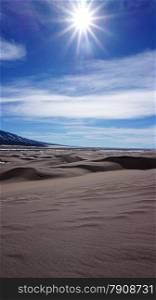 Great Sand Dunes National Park and Preserve is a United States National Park located in the San Luis Valley, Colorado