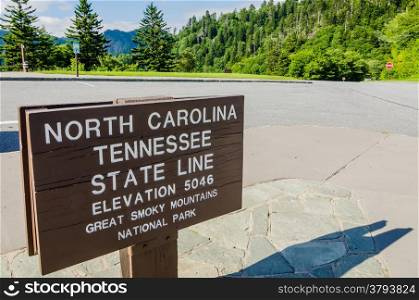 Great Smoky Mountains National Park on north carolina tennessee line
