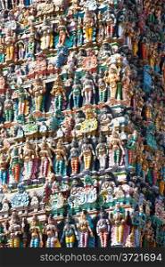 Great South Indian architecture, Meenakshi Temple in Madurai. South India, Tamil Nadu, Madurai
