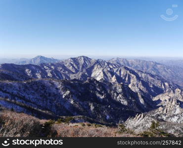 Great view to beautiful mountains Seoraksan. South Korea