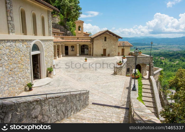 Greccio, Italy. hermitage shrine erected by St. Francis of Assisi in the Sacred Valley. In this monastery the Holy gave birth to the first living nativity scene