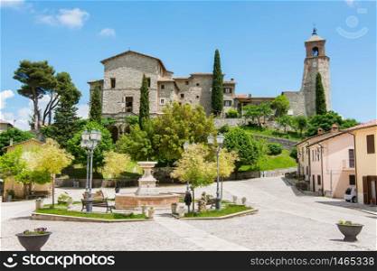 Greccio, Italy. The very little medieval town in Lazio region, famous for the catholic sanctuary of Saint Francis