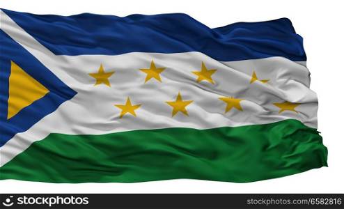 Grecia City Flag, Country Costa Rica, Isolated On White Background. Grecia City Flag, Costa Rica, Isolated On White Background
