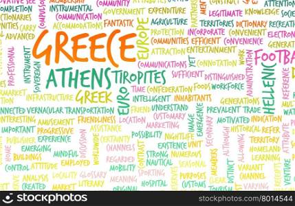 Greece as a Country Abstract Art Concept
