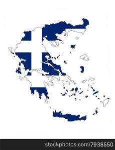 greece country flag map shape national symbol