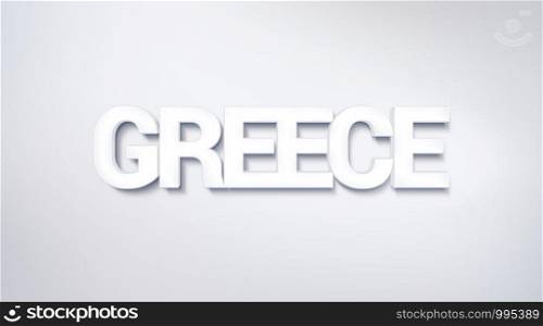 Greece, text design. calligraphy. Typography poster. Usable as Wallpaper background