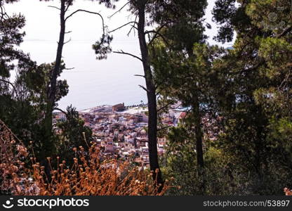 Greece, the island of Zakynthos - 06/17/2016: The historical part of the city of Zakynthos