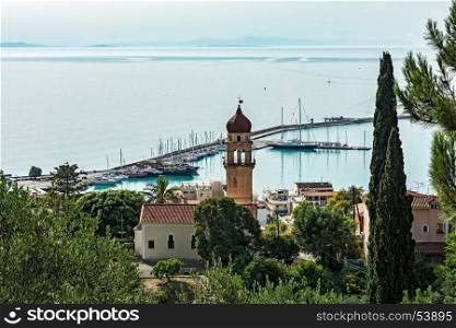 Greece, the island of Zakynthos - 06/17/2016: View of the church of the Virgin Mary Pikridiotissas